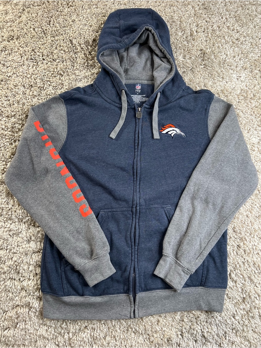 Unbranded Men's Navy & Gray Zip-Up Hoodie with Team Logo
